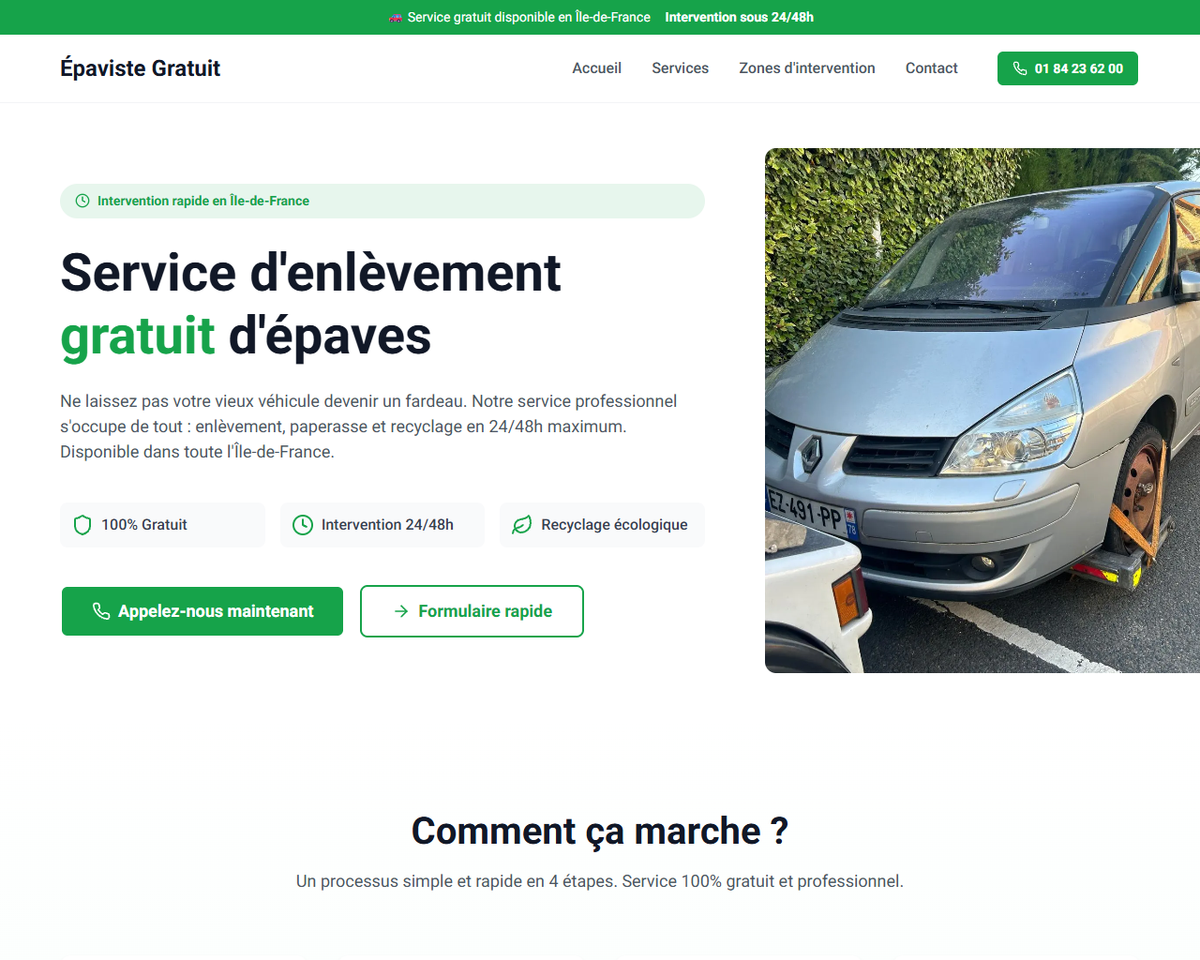 Épaviste Gratuit IDF